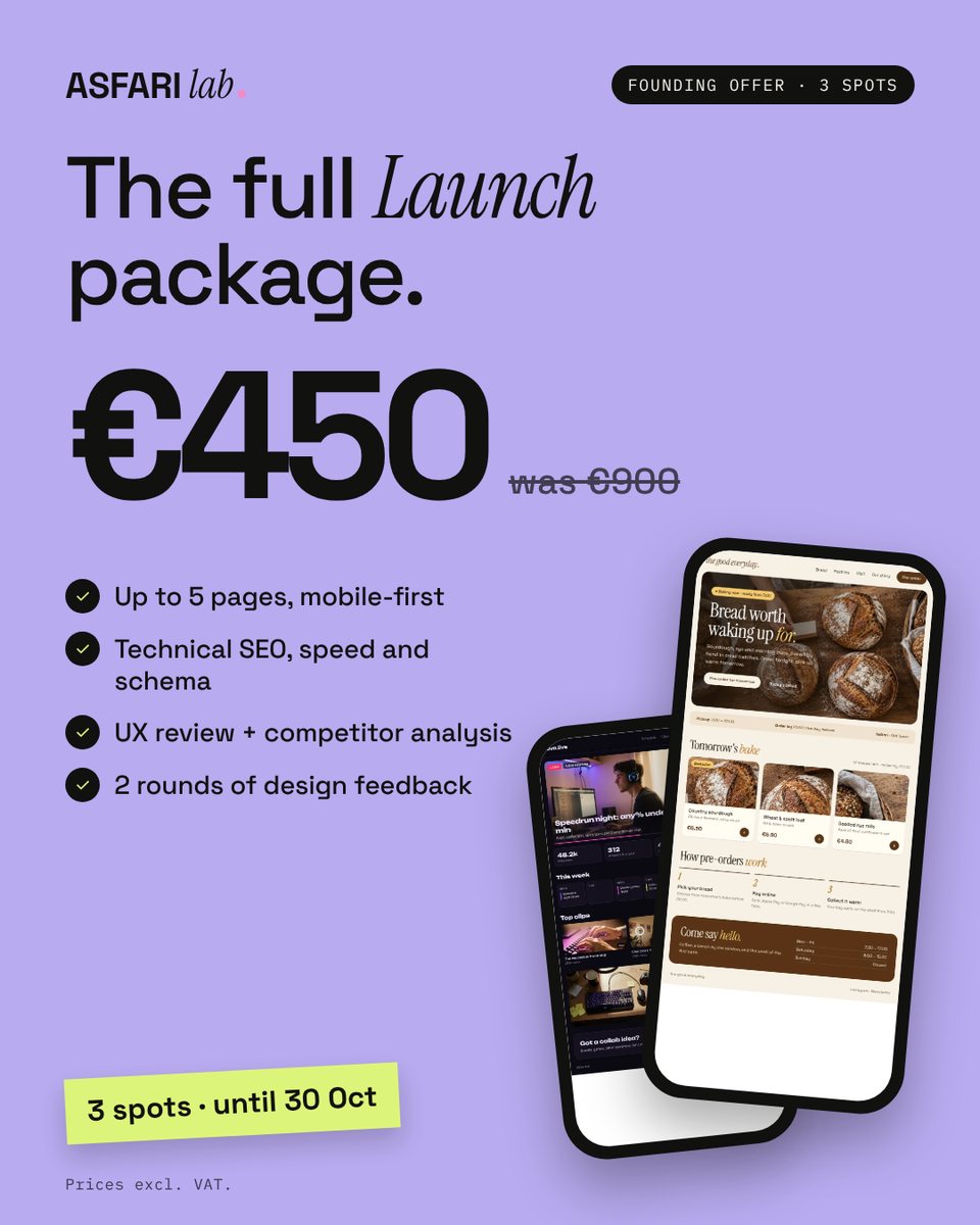 Ad: the full Launch package, what is included