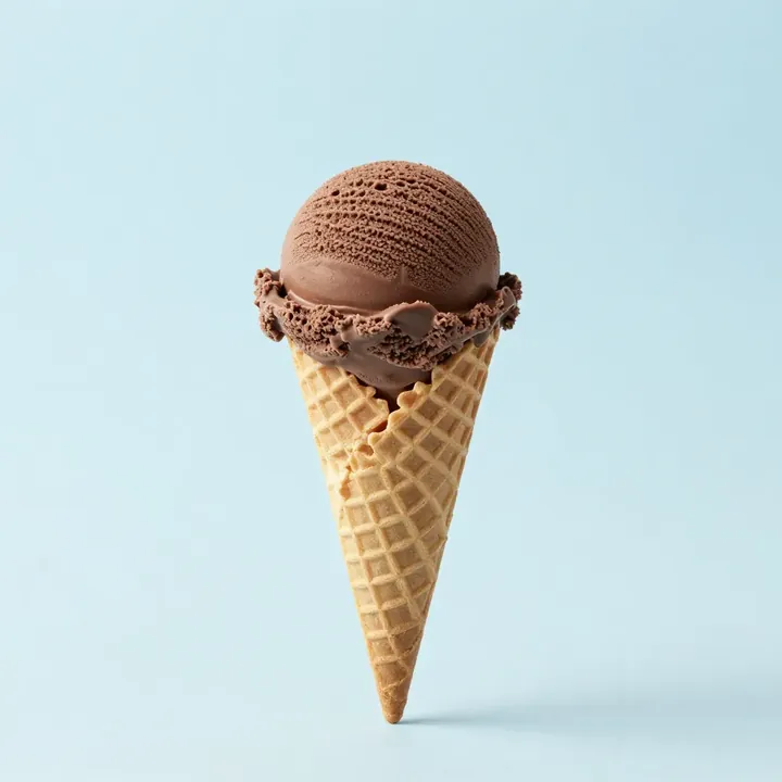 Dark chocolate cone